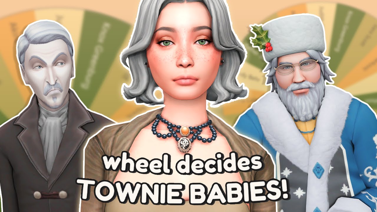 Letting a Wheel Decide Townie Babies 🧬 | The Sims 4  CAS challenge