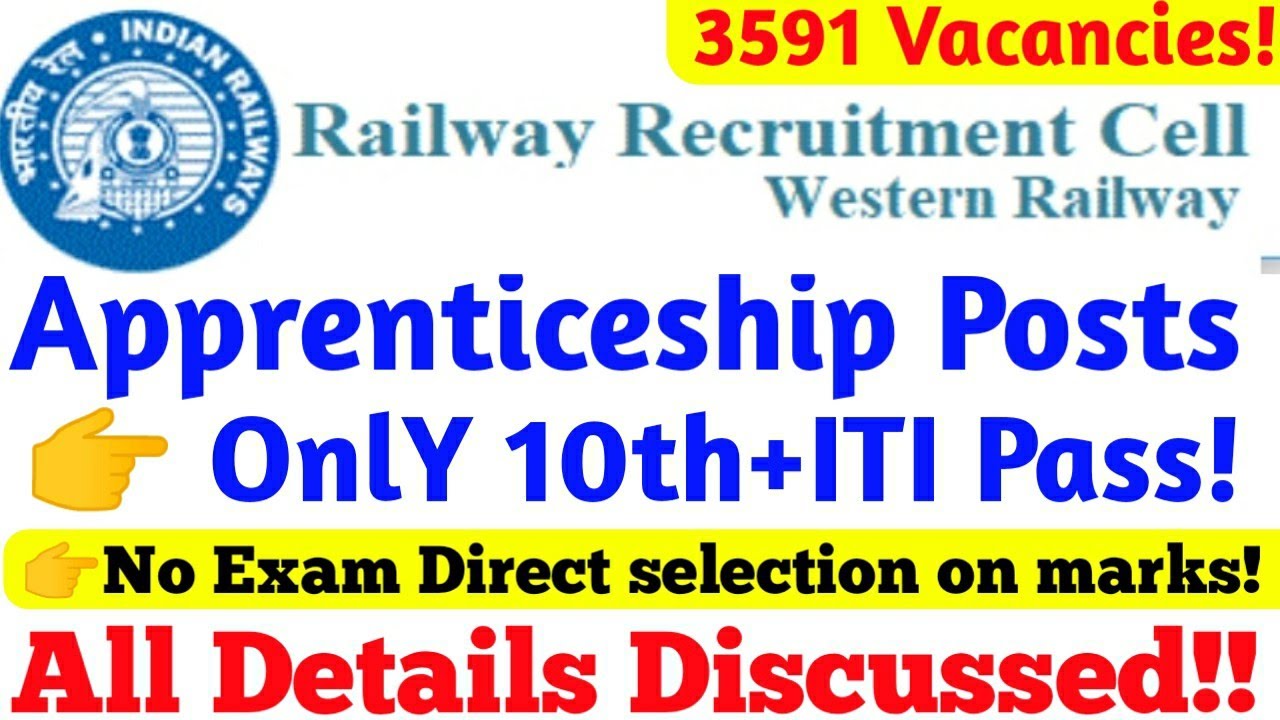 RRC Western Railway Apprenticeship 2021 Official Notification & Eligibility criteria