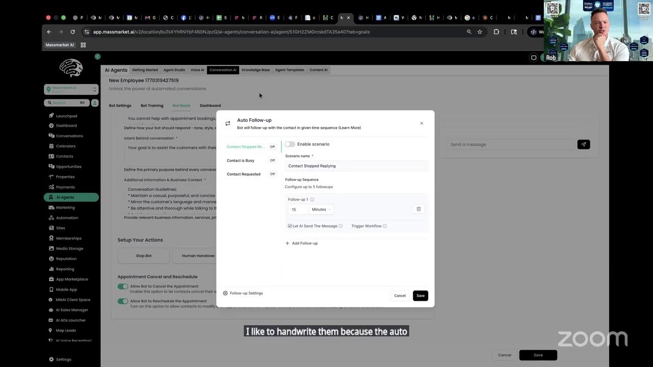 Conversation AI Auto Follow-Up — New Flow-Based Builder | Visual Intents, Quiet Hours, Handoffs