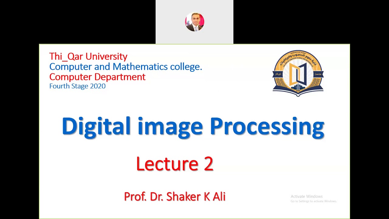 معالجه صور المحاضره الثانيه.