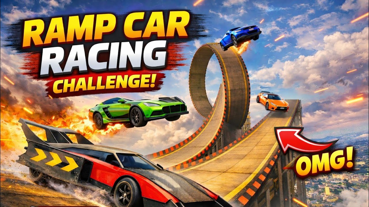 Impossible Ramp Car Racing Challenge 😱🔥 #rampcarracing #megarampchallenge 