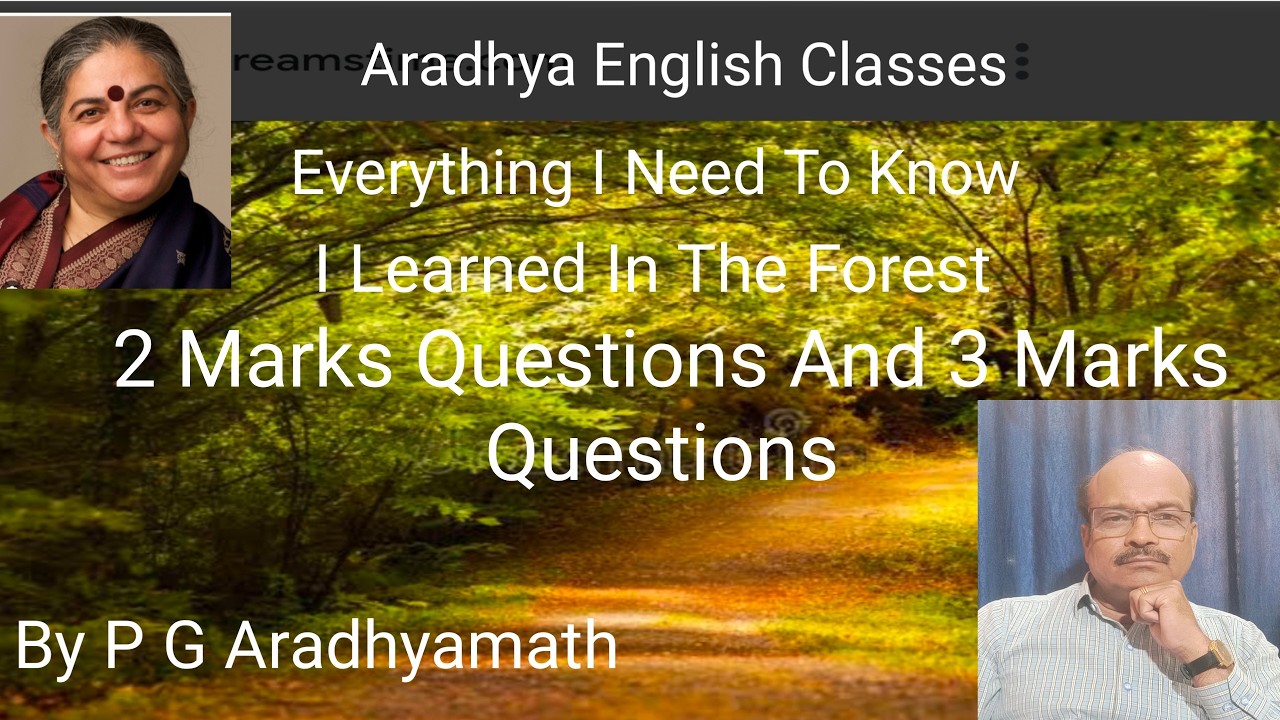 Everything I Need to Know, I Learned in the forest