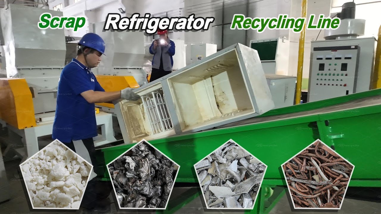 Efficient Waste Appliance & Fridge Recycling Line: Recover Copper, Iron, Foam & Plastic! ♻️
