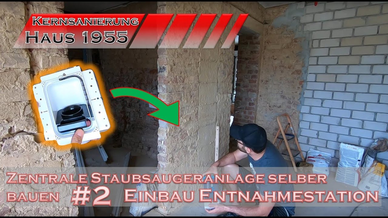 Zentrale Staubsaugeranlage einfach selber bauen - #2 - Einbau Entnahmestation Saugschlauch