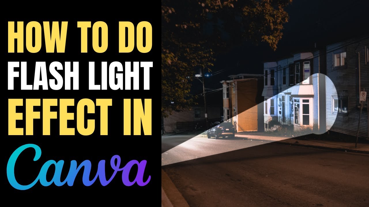 How to do flash light effect in Canva | Realistic Beam Effect Tutorial!