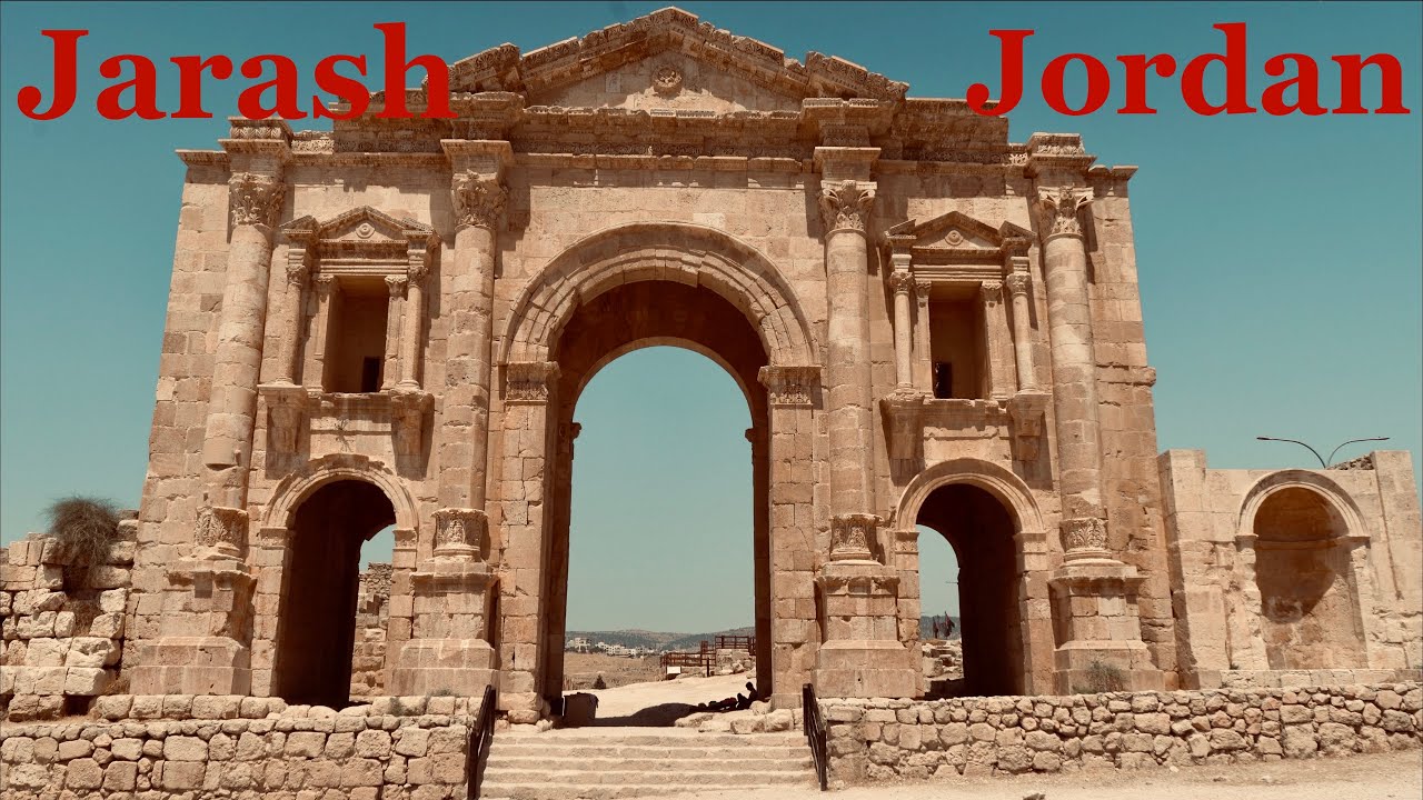 Jerash Jordan 4k- amazing - preserved Roman city in the Middle East - Jordan beautiful places