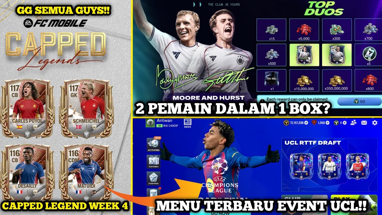 BOCORAN RESMI PEMAIN CAPPED LEGEND WEEK 4❗️UPDATE LENCANA TERBARU SERTA BOCORAN UCL & BOX TOP DUO