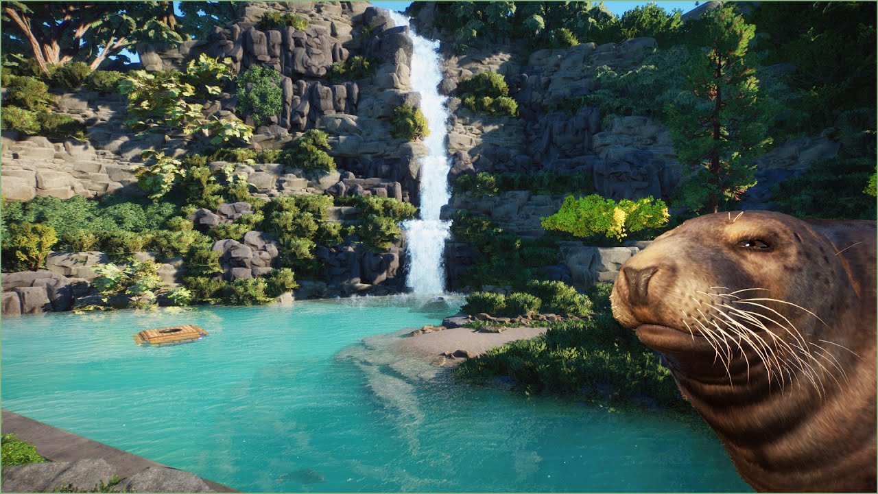 🦈Grey seal habitat with a waterfall | BjørgvinFjord Zoo | Planet Zoo | speedbuild 🌙