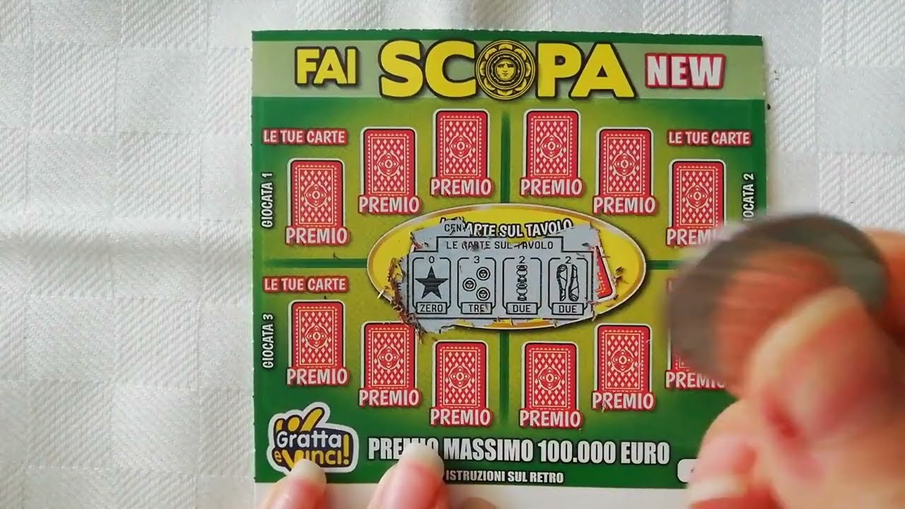25€ con due biglietti di fai scopa new.
