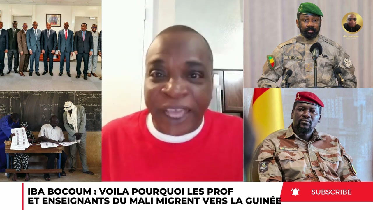 IBA BOCOUM : VOILA POURQUOI LES PROFESSEURS DU MALI ET ENSEIGNANTS MIGRENT VERS LA GUINÉE 