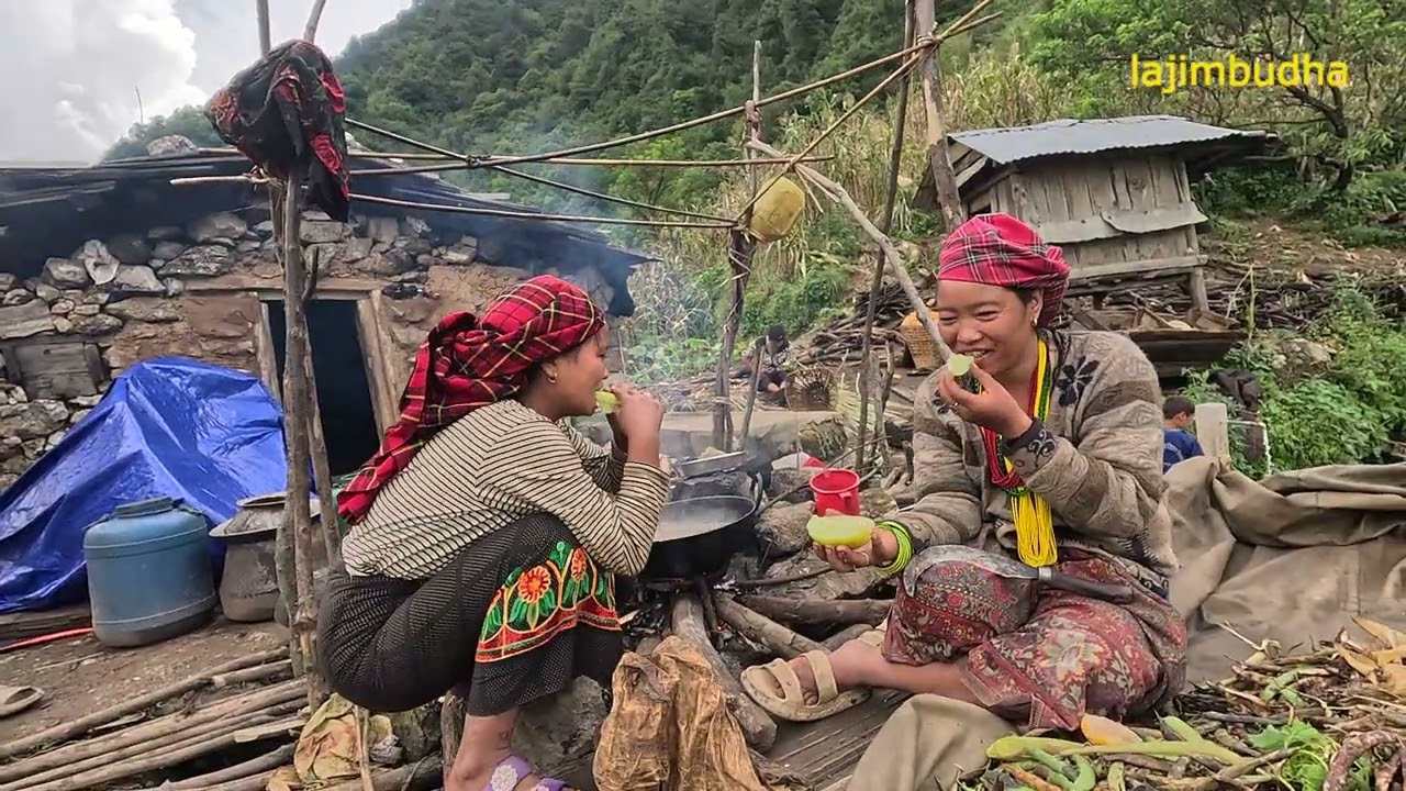 this is the relaxing village life in Nepal || lajimbudha ||