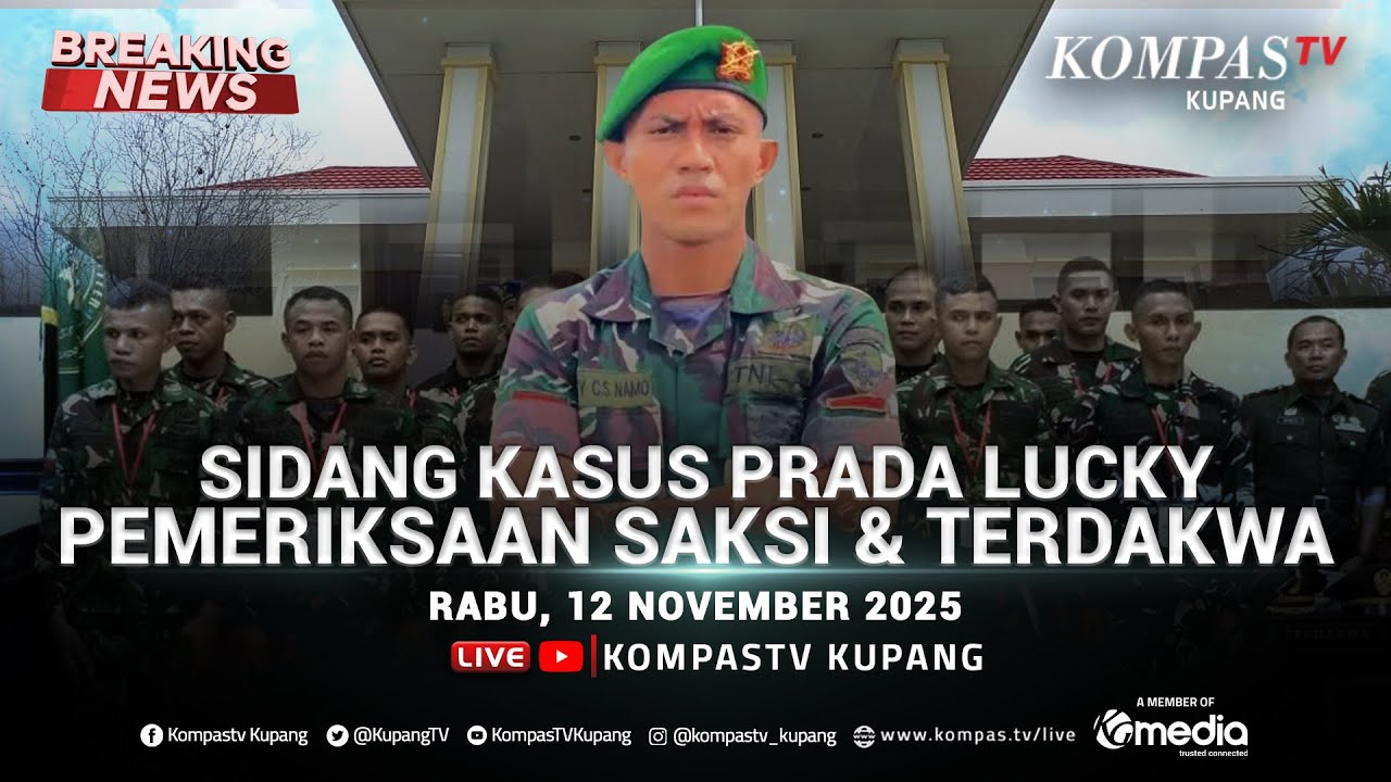 🔴LIVE - Sidang Lanjutan Kasus Kematian Prada Lucky, Pemeriksaan 1 Saksi dan 4 Terdakwa
