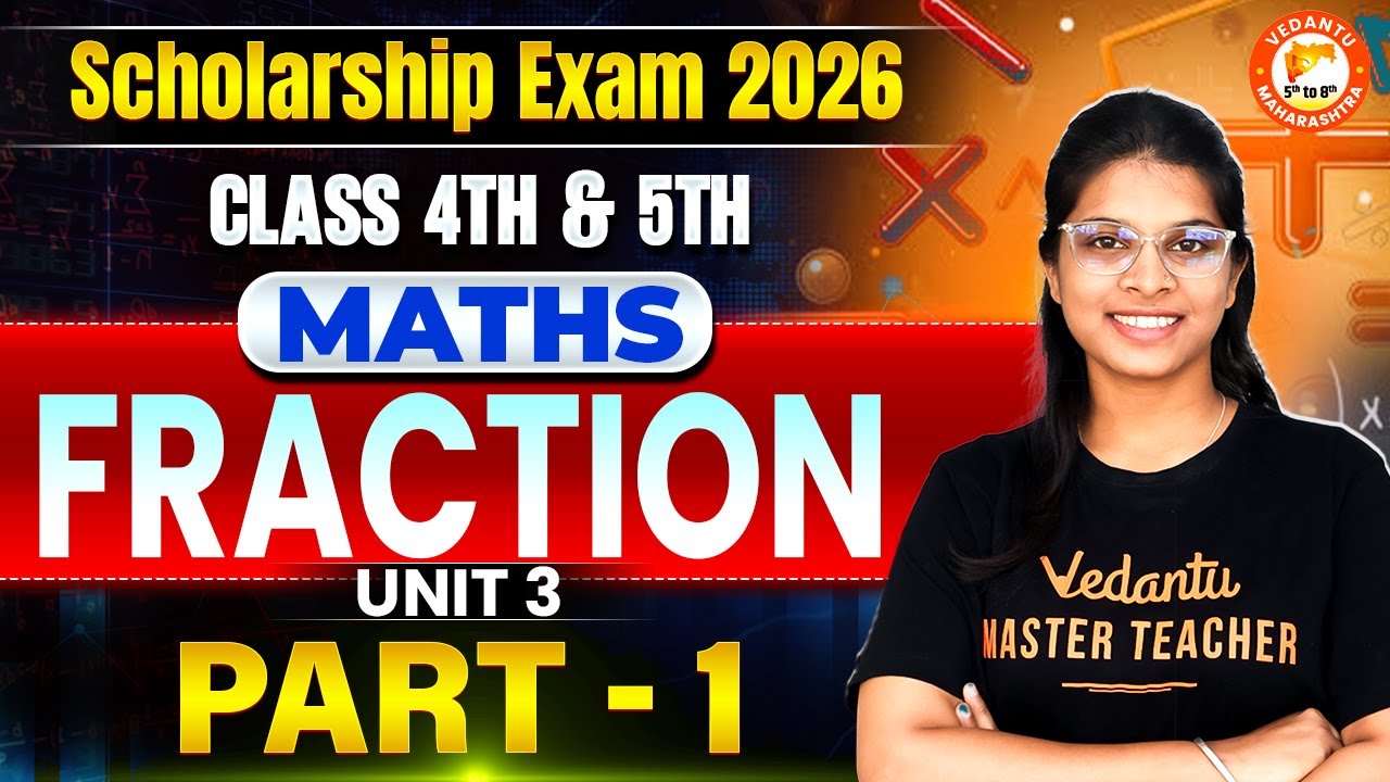 Scholarship Exam 2026 - FRACTION Part 1 Unit 3 Maths | Maths Scholarship Exam 2026 | By Vidhi Mam