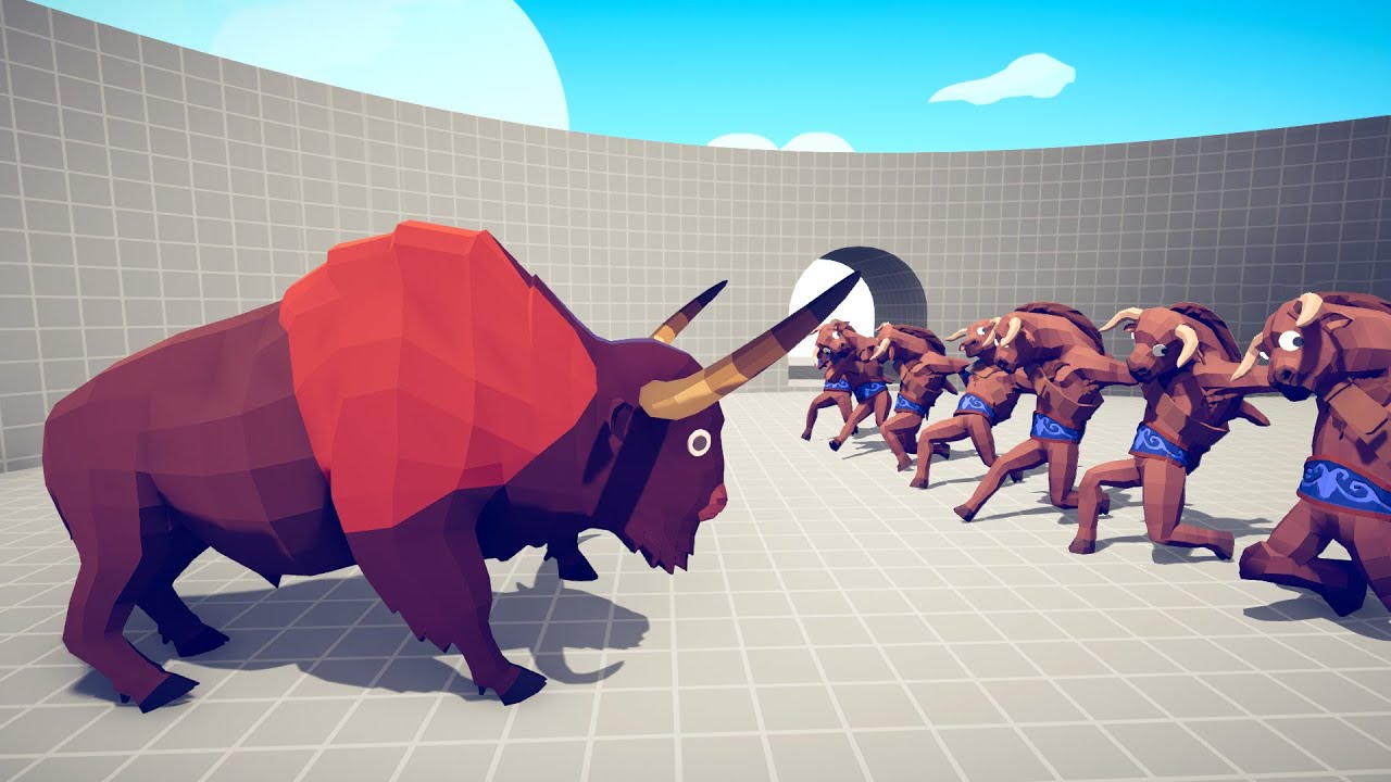 GIANT BISON vs EVERY UNIT 🐮🐮🐮 | Totally Accurate Battle Simulator TABS
