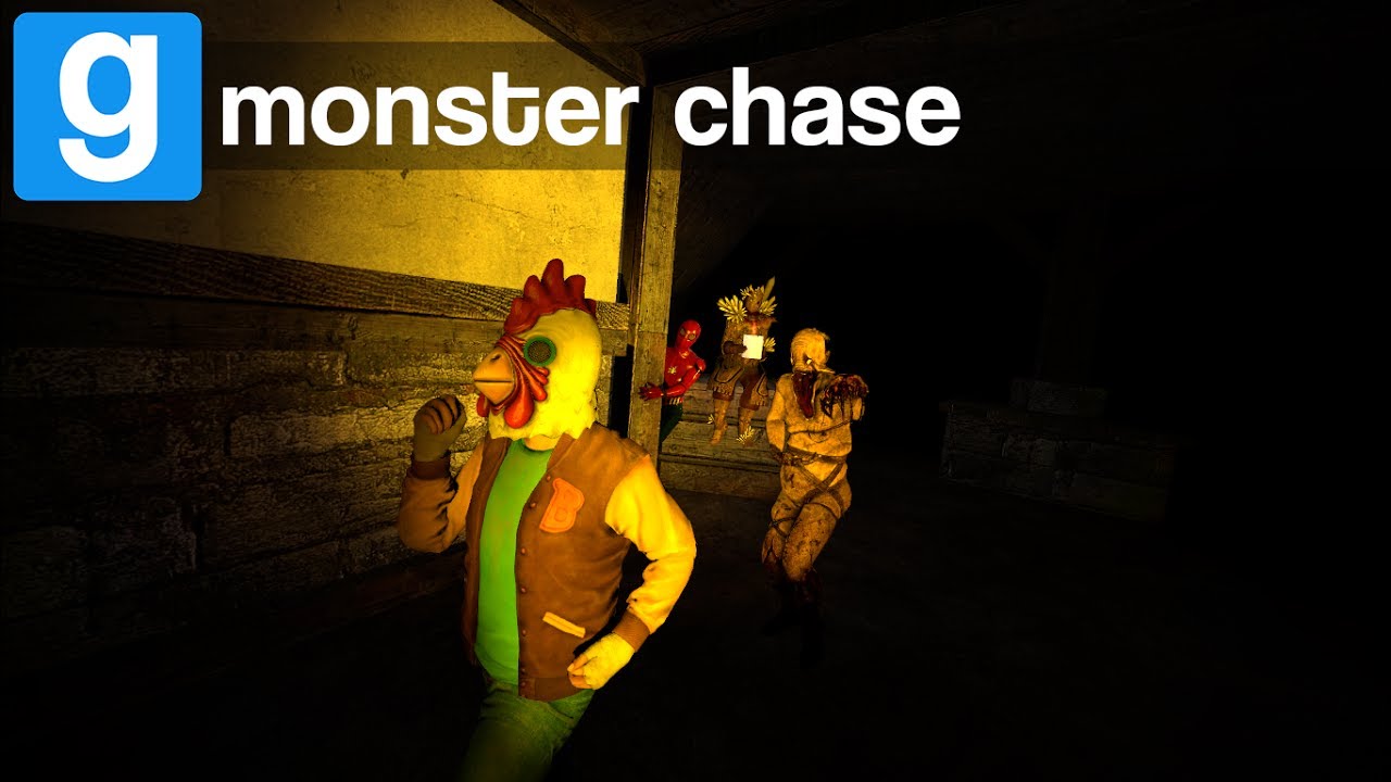Gmod Monster Chase Funny Moments | Amnesia & Screams!