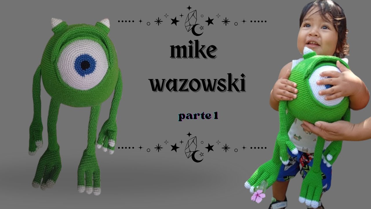 Amigurumi Mike Wazowski grande y adorable | Tutorial parte 1