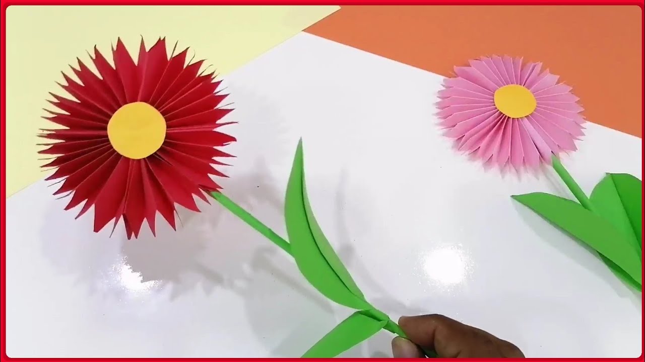Como hacer Flores de papel faciles y rápido
