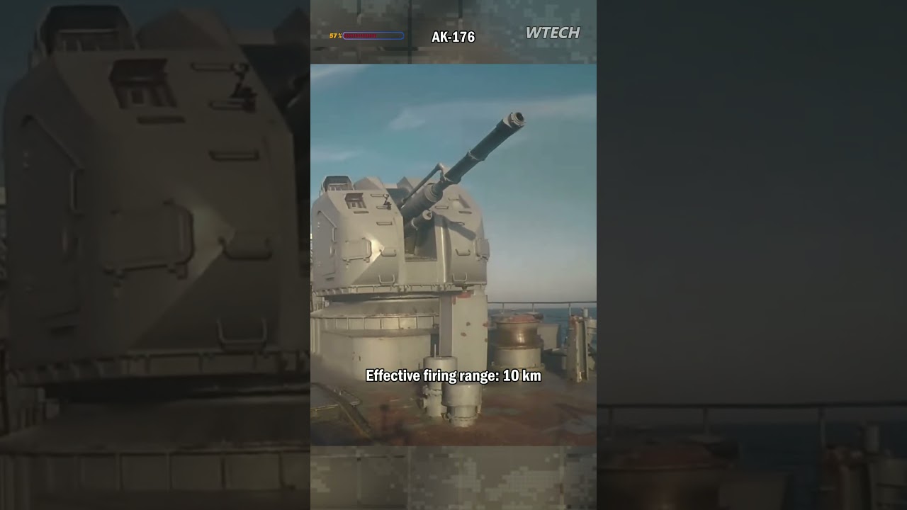 Loading and firing a 76mm naval gun