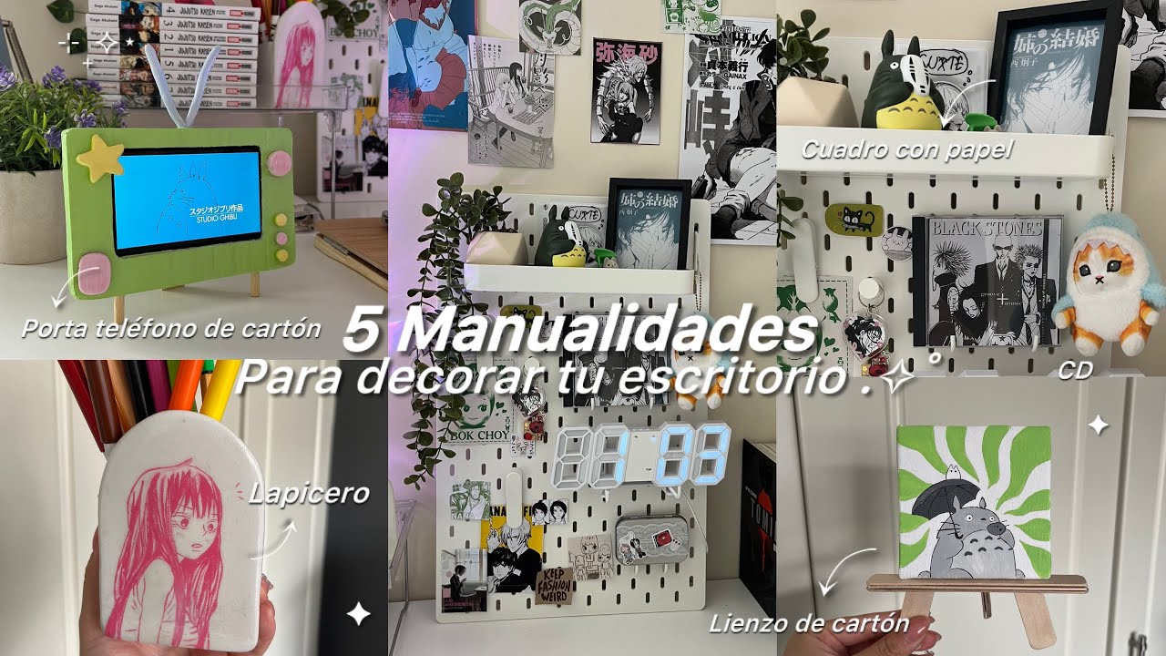 🌱 Manualidades para decorar escritorio ‧₊˚🖇️✩