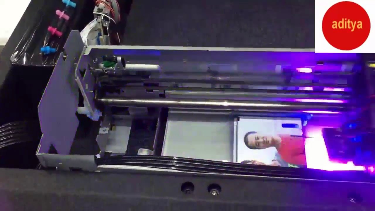 a4 size uv flatbed printer demo