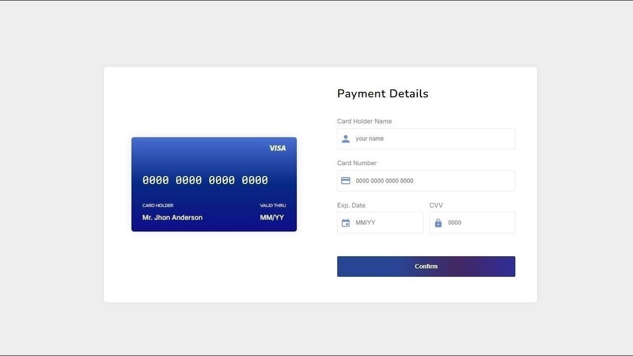 Step-by-Step Guide: Building a Visa Payment Form Using HTML and CSS