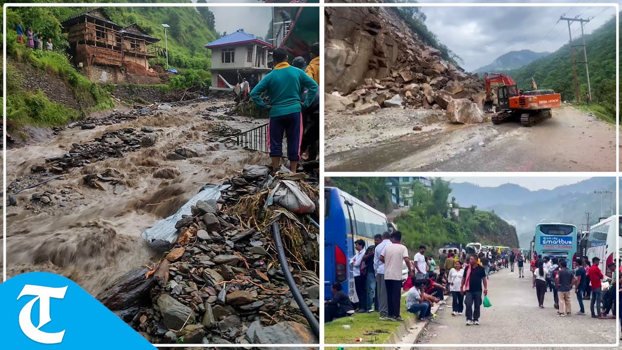 Himachal Pradesh: Heavy rain lashes Mandi district; landslide blocks Chandigarh-Manali highway