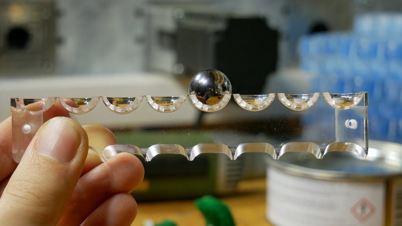 Milling and Polishing acrylic glass - Marble Machine X  Conveyor Belt Marble Carrier
