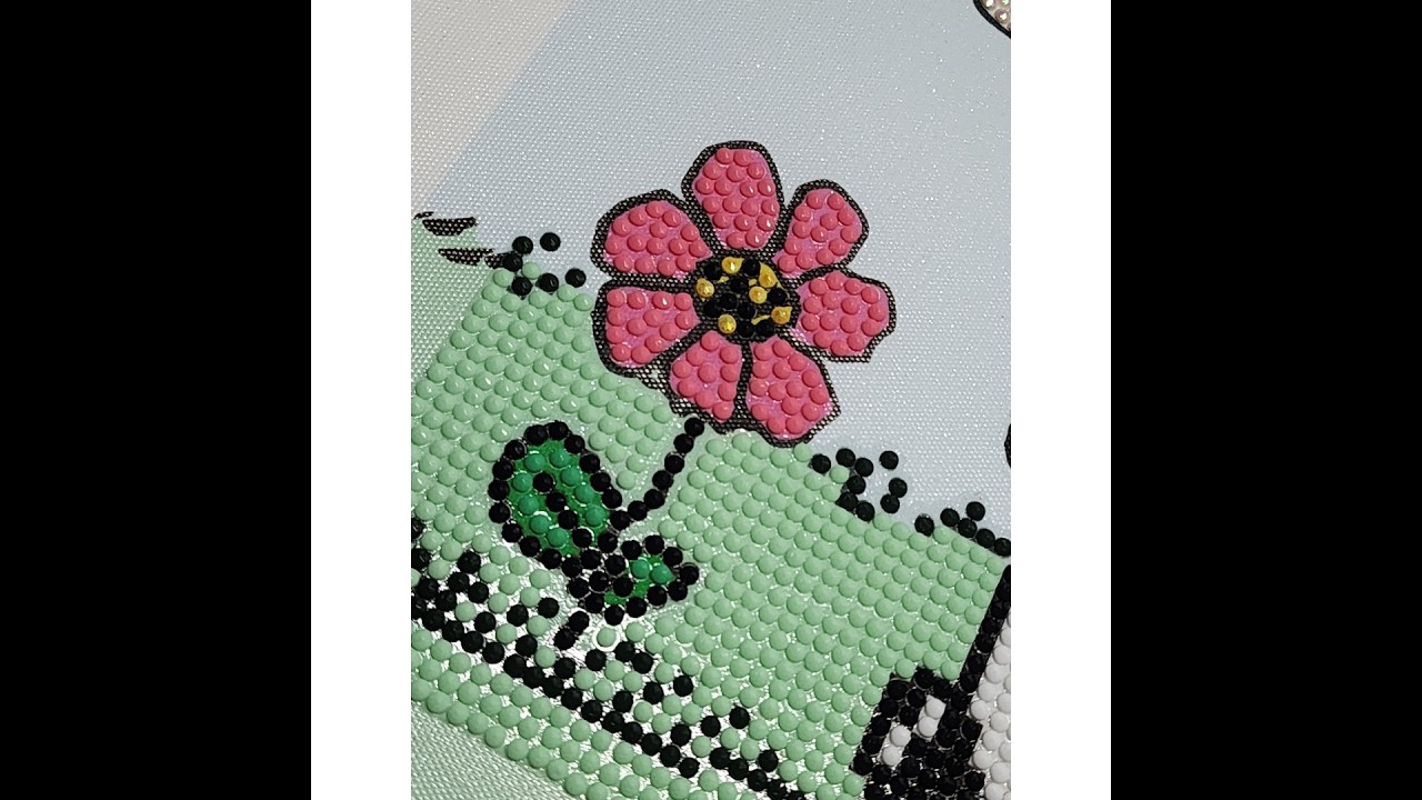 🐶 MY PAL WOODSTOCK 🐤 - Diamond Painting ASMR - Pink Flower