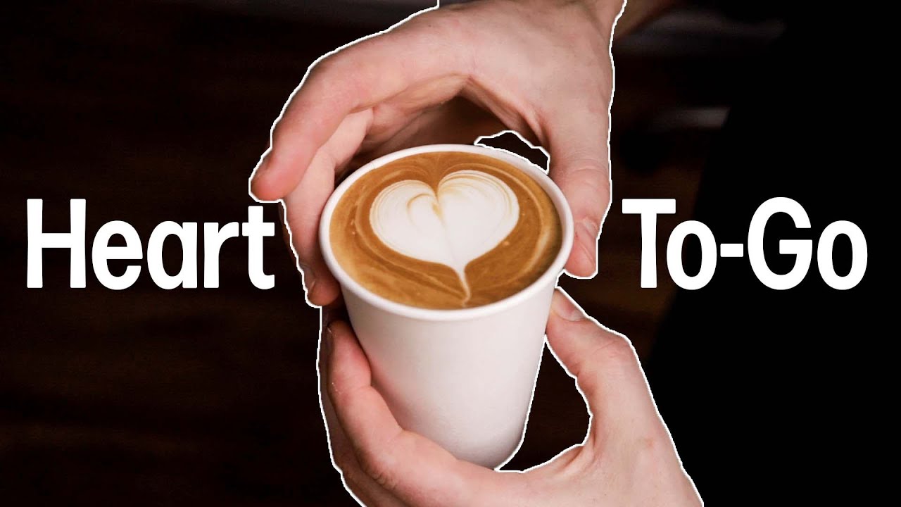 How To Make Heart in a Paper Cup - 2 MINUTES Latte Art Tutorial