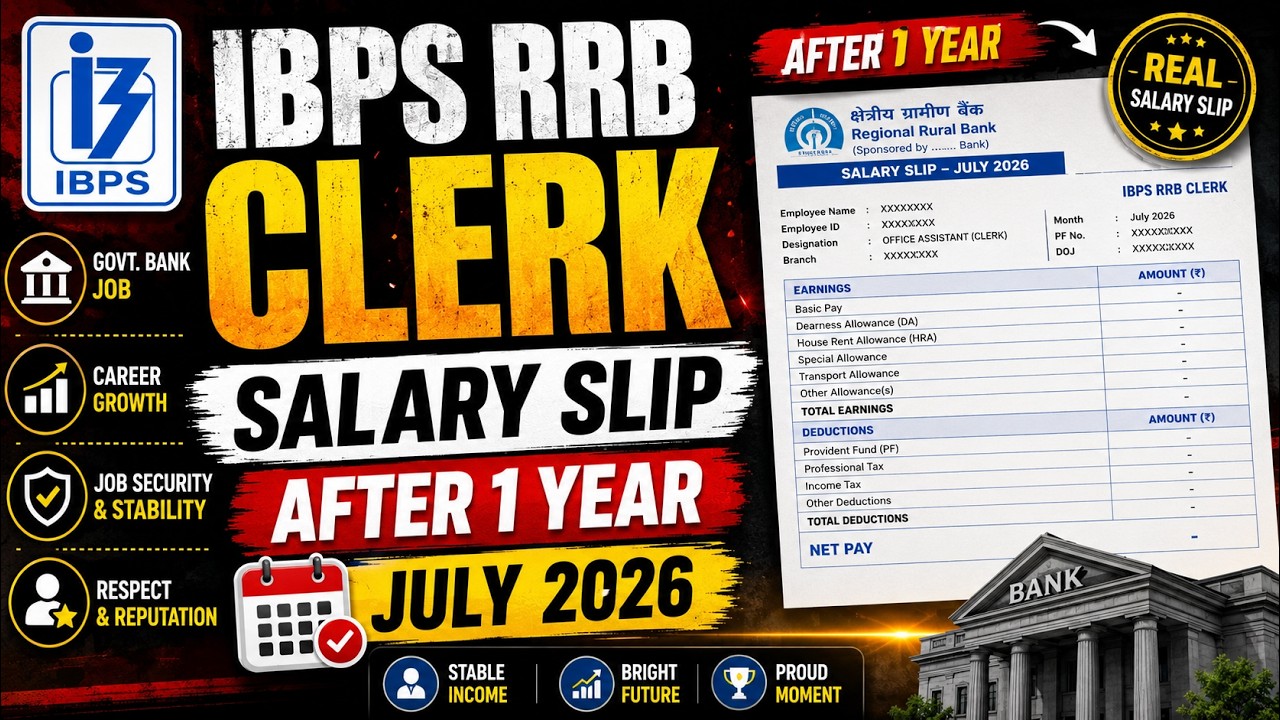 🔥 IBPS RRB CLERK SALARY SLIP AFTER 1 YEAR 😱