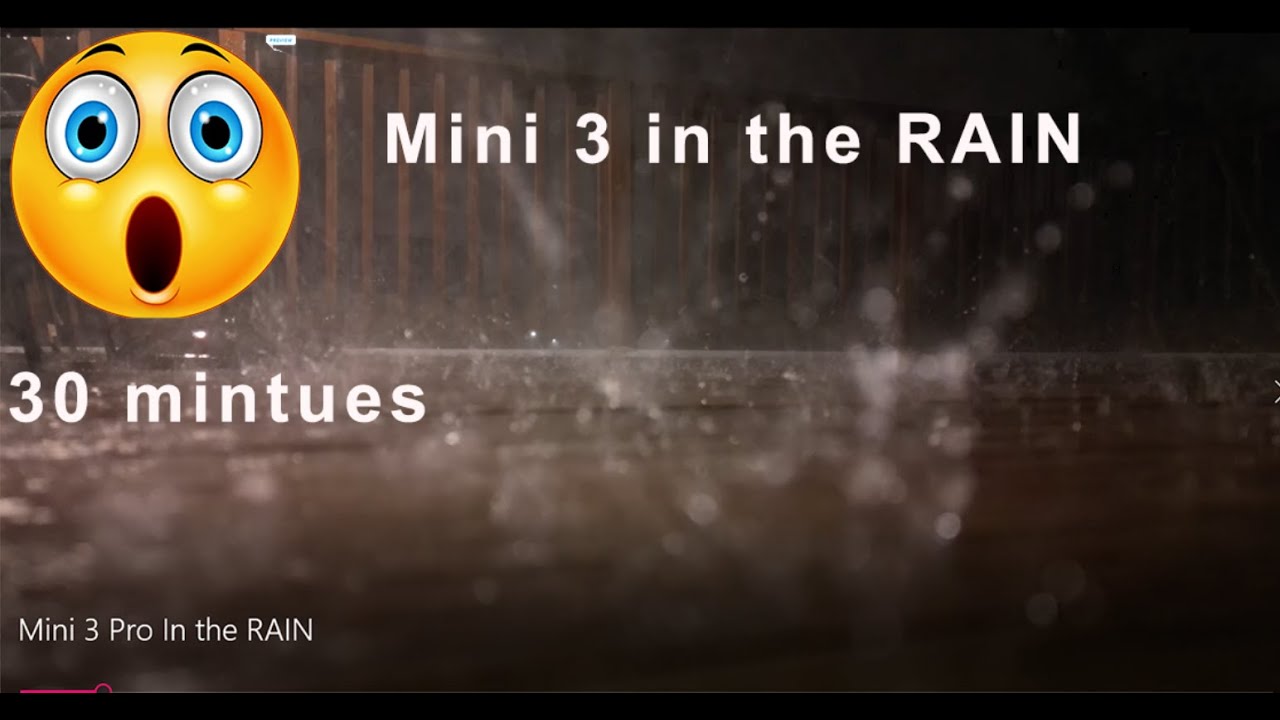 Mini 3 Pro  IN THE POURING RAIN  WOW !
