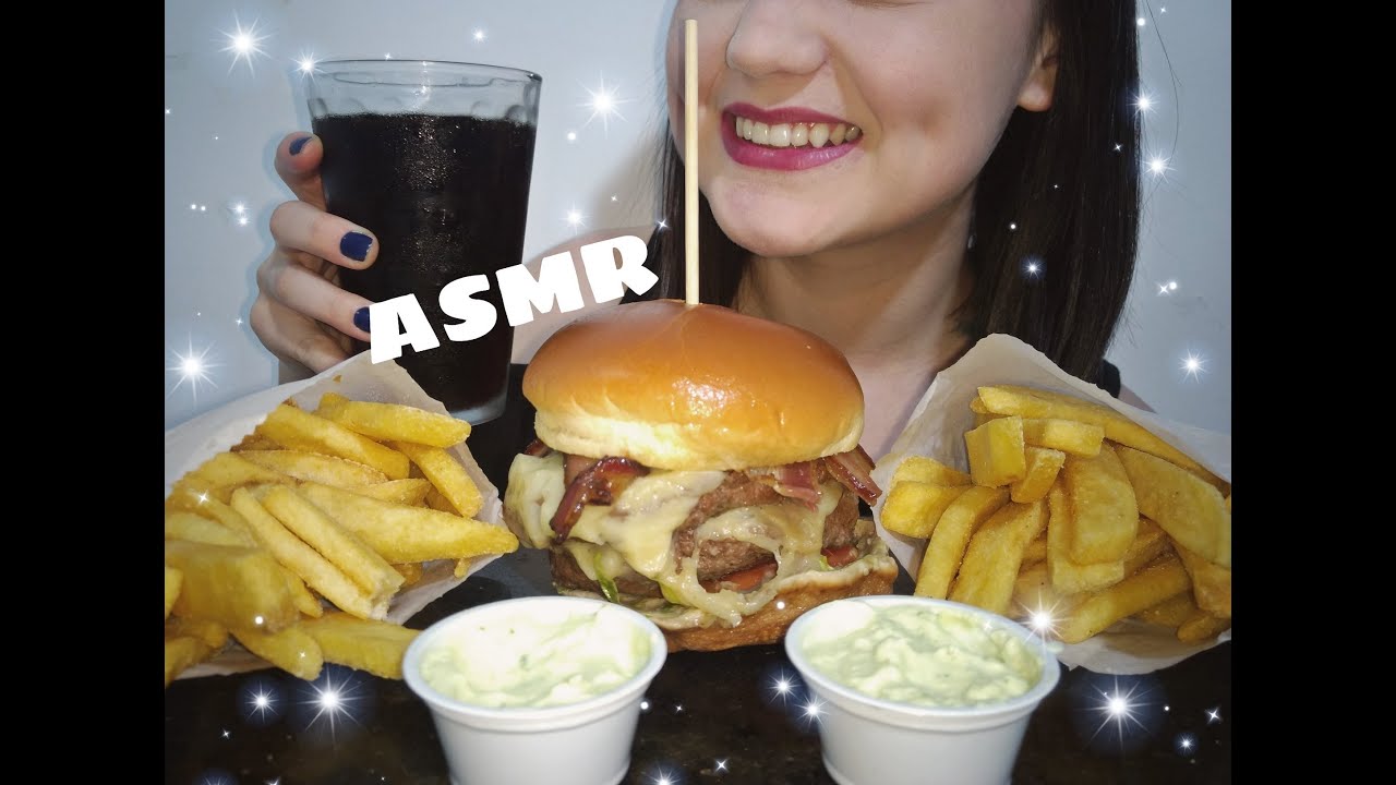 ASMR Brasil Hambúrguer Duplo com Fritas | Shh Escute