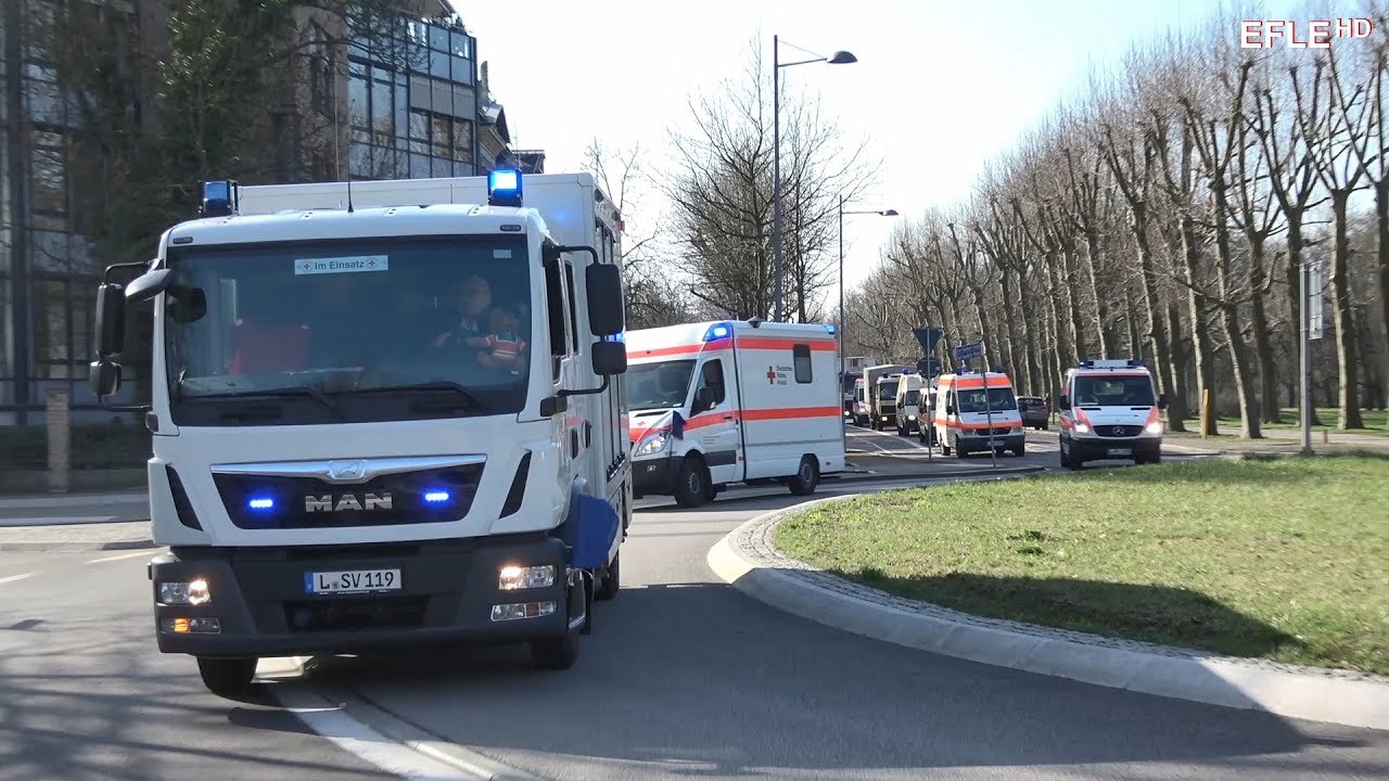 Kolonne DRK Leipzig mit WLF