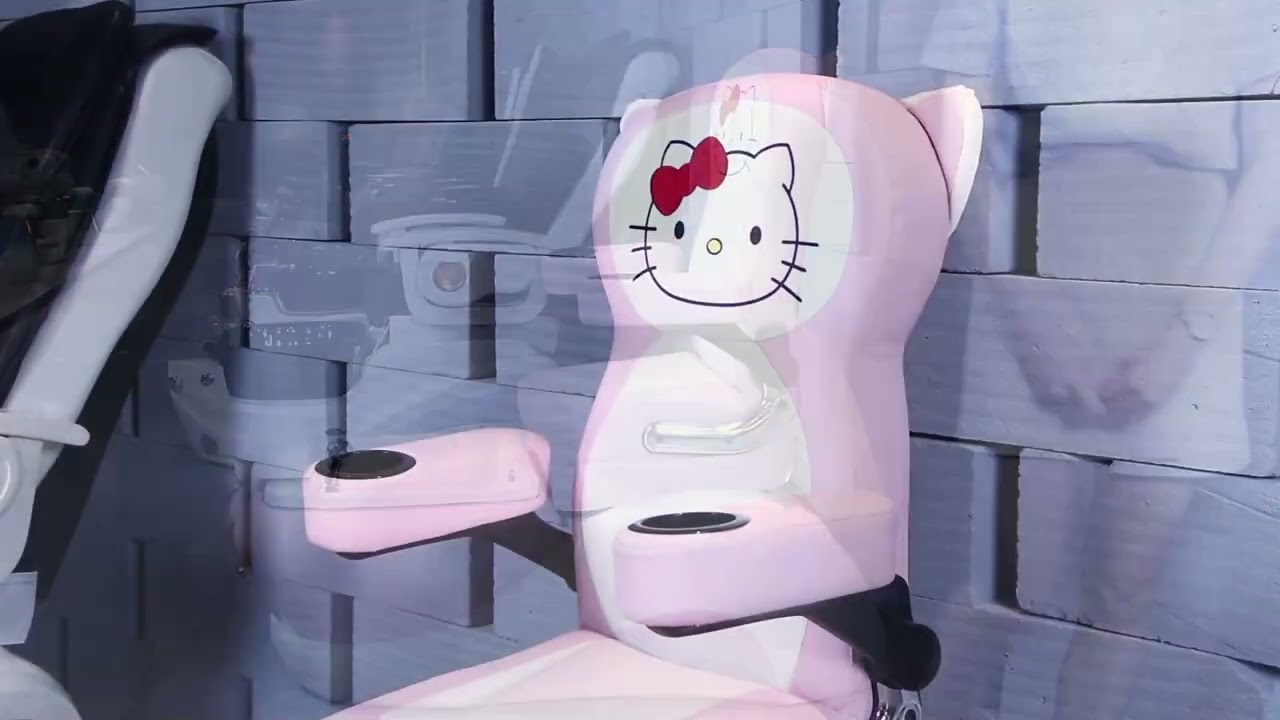 Pink kids pedicure chair