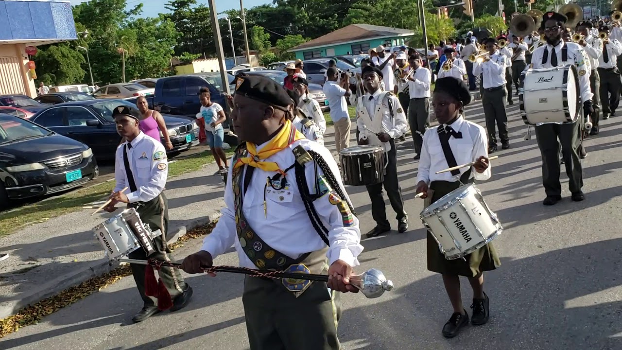 SBC Pathfinder Band on Bahamas National Youth March 2019 - African Medley 2