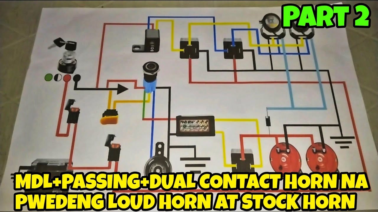 MINI DRIVING LIGHT+ DUAL CONTACT WITH RAPID HORN NA PWEDENG STOCK AT LOUD HORN PART 2