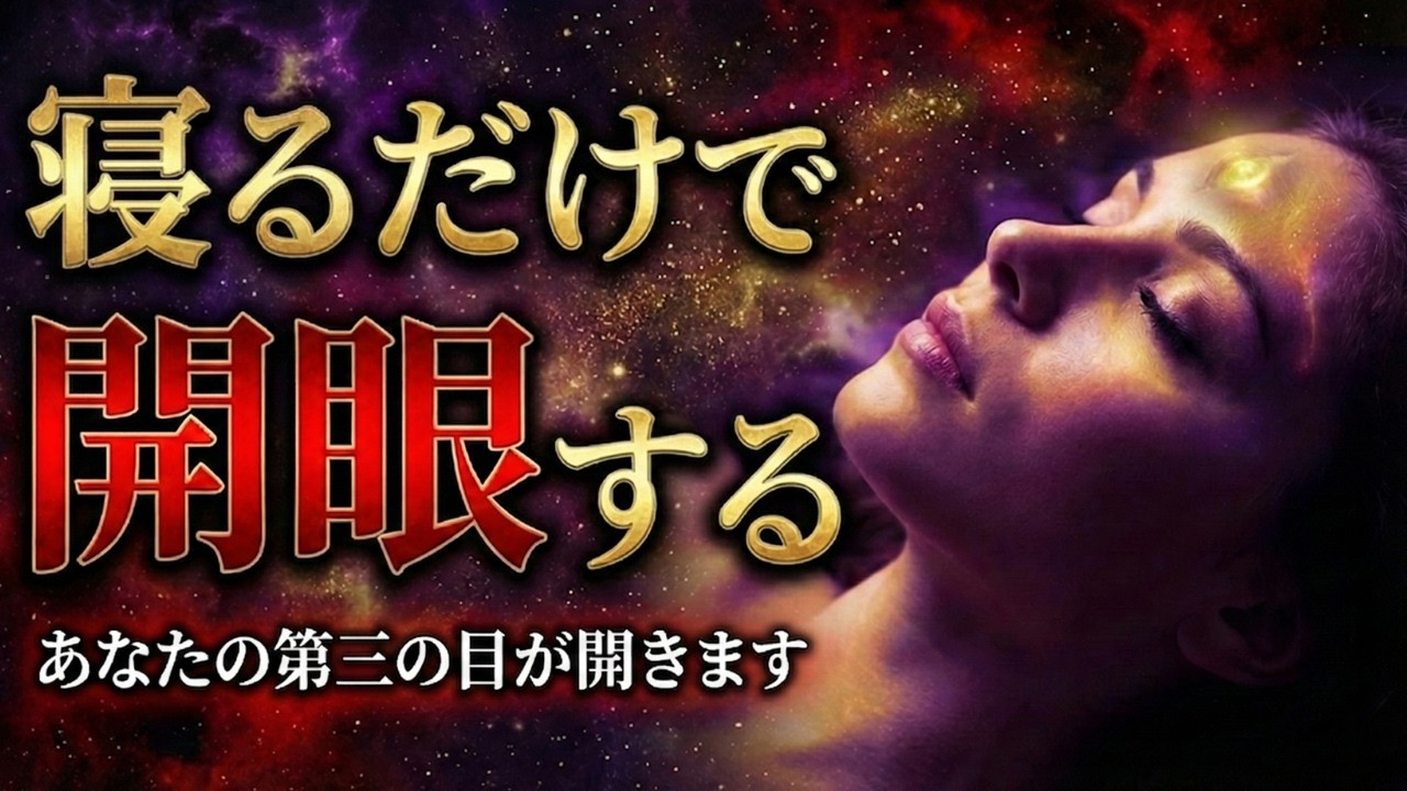 【寝ながら聞くだけ】サードアイが勝手に開く！「魔法の睡眠ワーク」