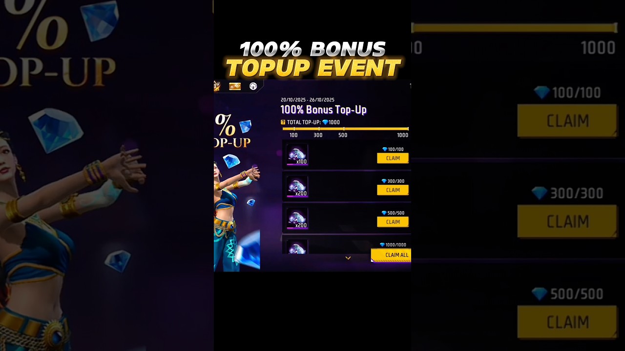 Buying 2000 Diamond 💎 New 100% Bonus Topup Event 😱 #suryagamer #trending #freefireevent #freefiremax