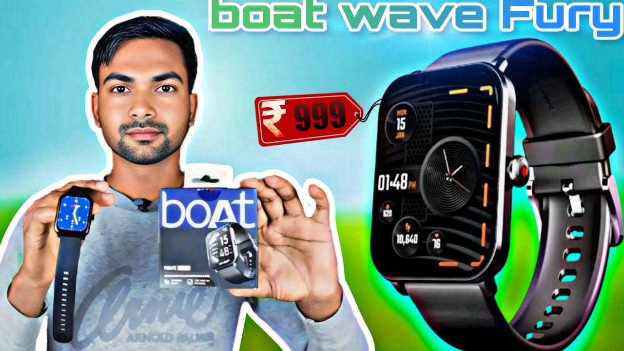 Best smart watch only ₹999 🔥boat wave fury unboxing and review.⌚