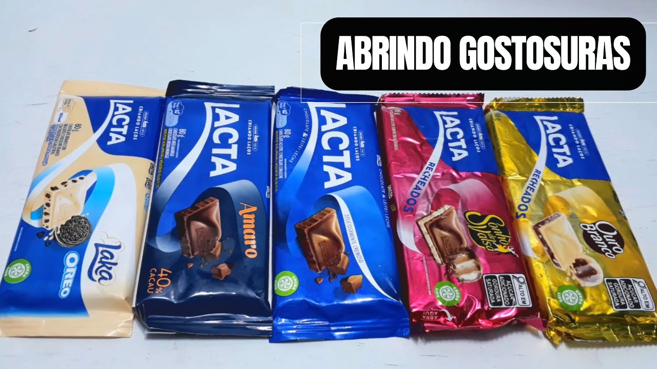 ABRINDO CHOCOLATES LACTA OREO, SONHO DE VALSA, AMARO, CHOCOLATE E LEITE, OURO BRANCO