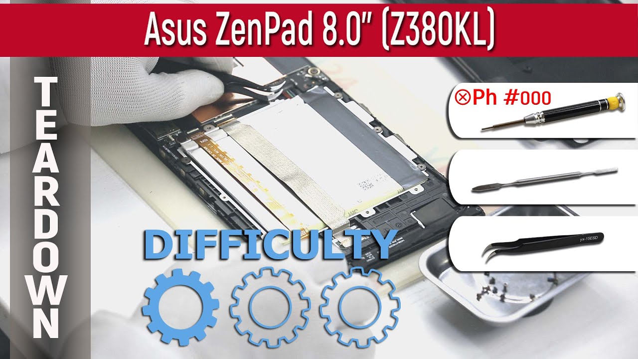 Как разобрать 📱 Asus ZenPad 8.0'' Z380KL Разборка и ремонт