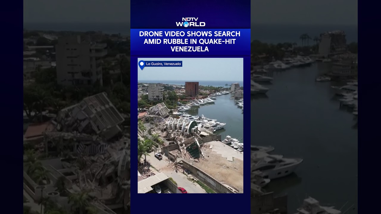 Venezuela Earthquake | Drone Captures Search Efforts In Quake-Ravaged Venezuela