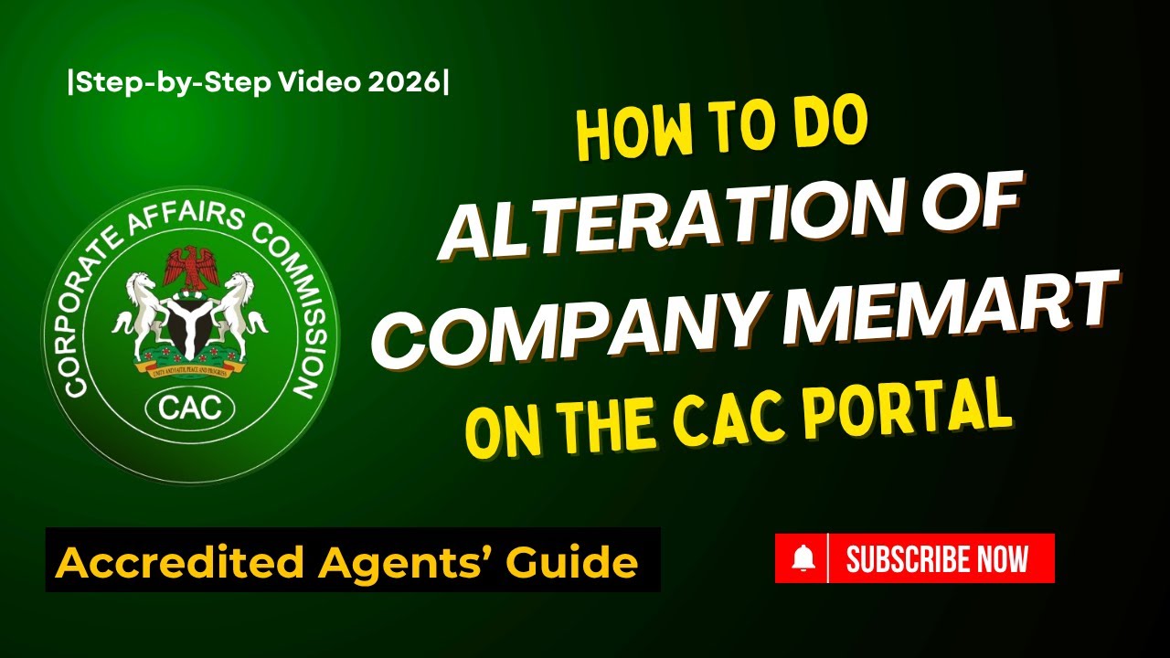 COMPANY LTD ALTERATION OF MEMO ON CAC ICRP || Video Guide 