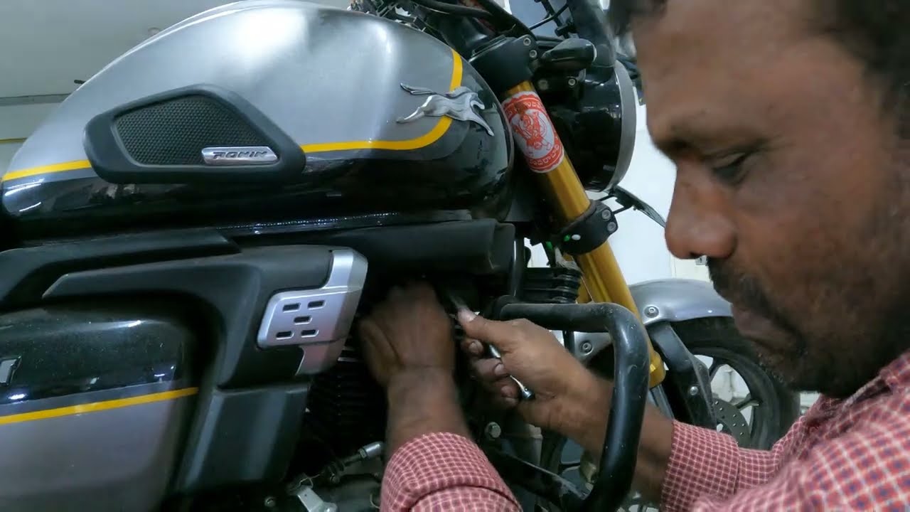 TVS RONIN,   REPLACE FRONT SPROCKET  WITH NS200, NGK SPARK PLUG