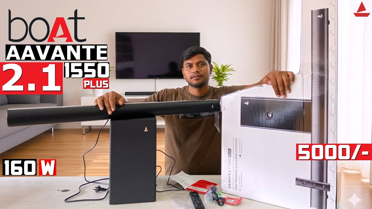 boAt Aavante 2.1 1550 Plus Soundbar Review! | Best Budget Soundbar for TV? (160W, Sound Test)