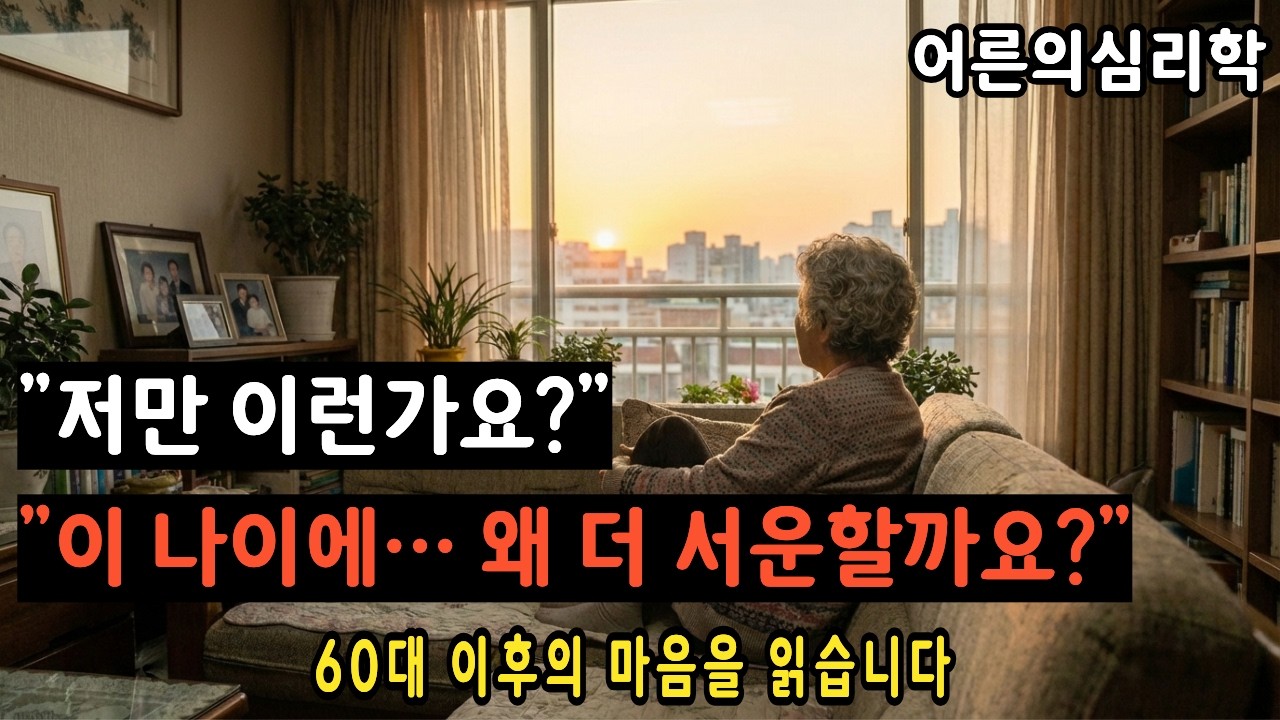 나이 들수록 더 서운해지는 이유… 저만 그런가요?