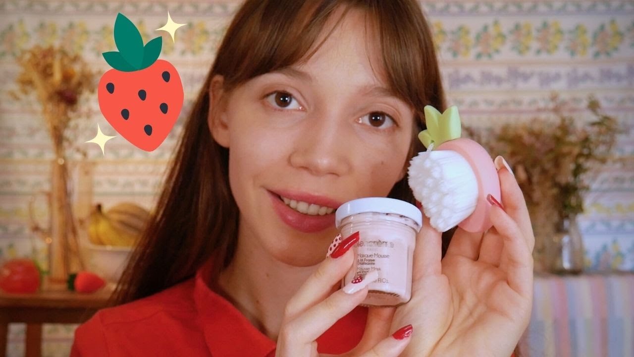 ASMR | Fraise s'occupe de ton visage pour te redonner la pêche 🍓