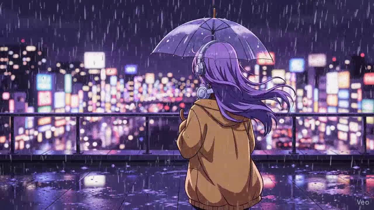 🌙 Late Night Study Music | 🎧 Lofi Hip Hop for Focus, Sleep & Calm | Rain Stream | The Japanese Town