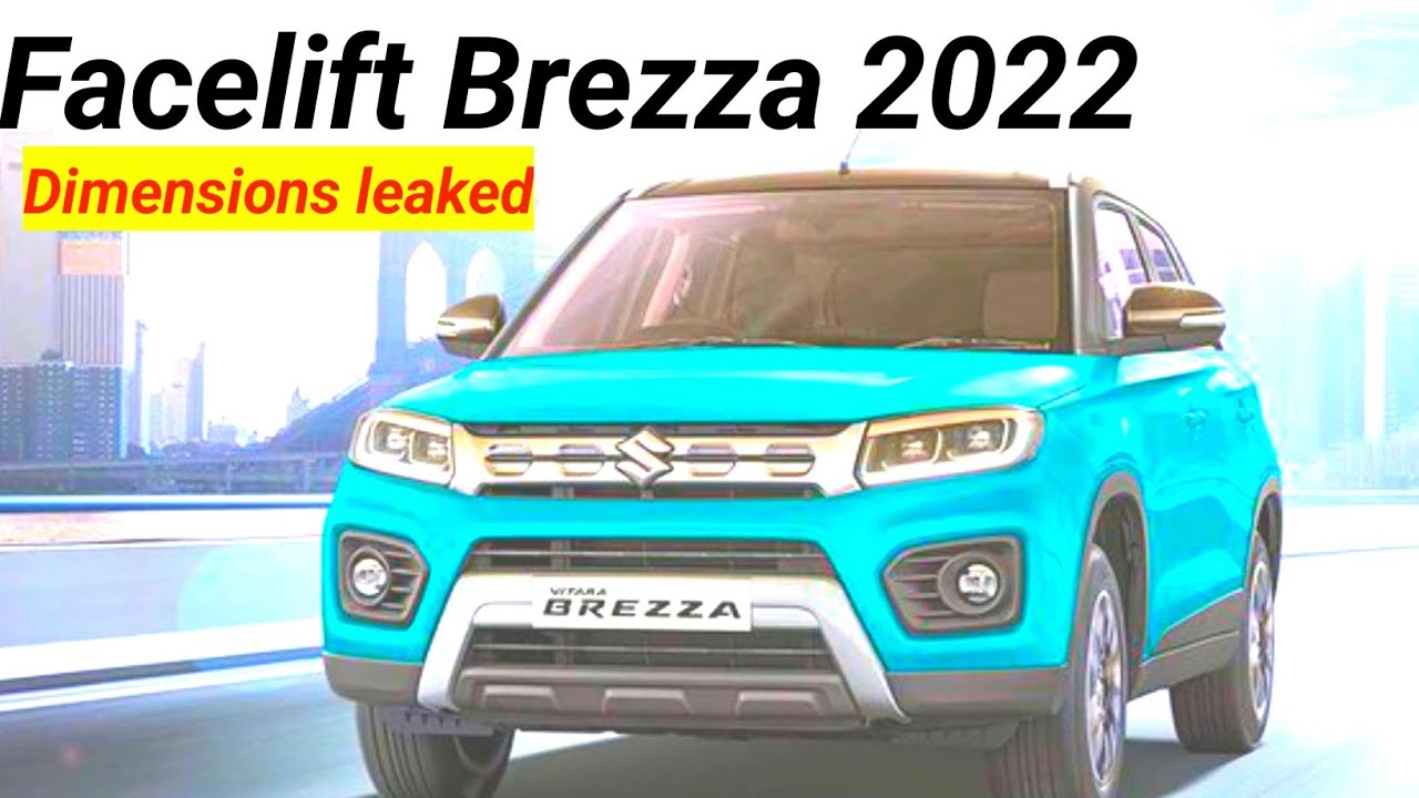 Maruti brezza facelift 2022 - dimensions, Boot space, ground clearance, wheel size &more #brezza2022