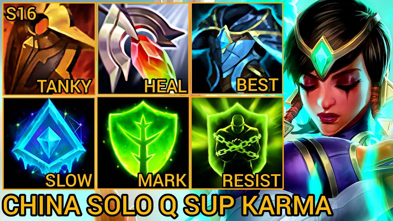 Solo Q Karma Support - China Server Wild Rift High Elo Tier Builds & Runes